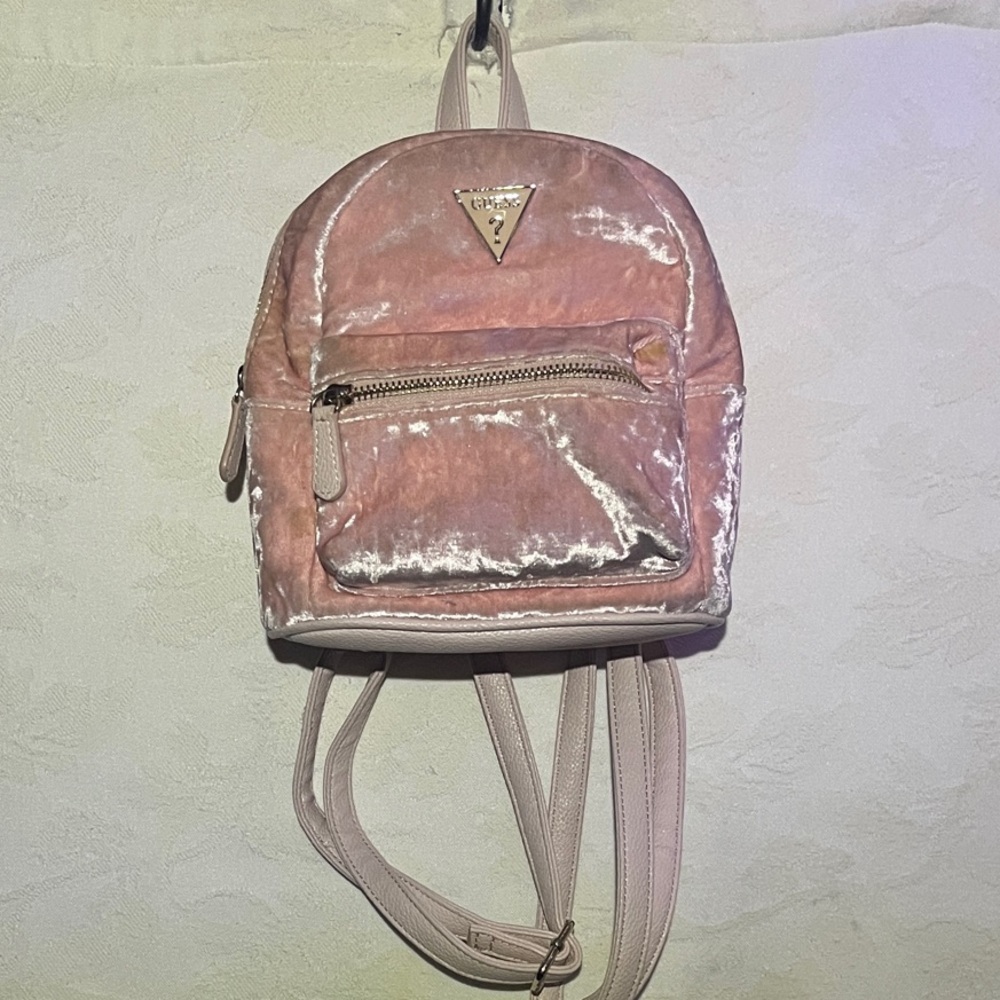 3/$20 Guess Blush Velvet Backpack